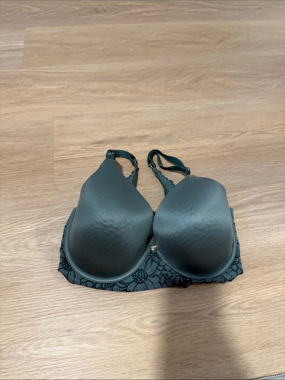 aerie Sunnie Full Coverage Lace-Back Bra in Dark Green